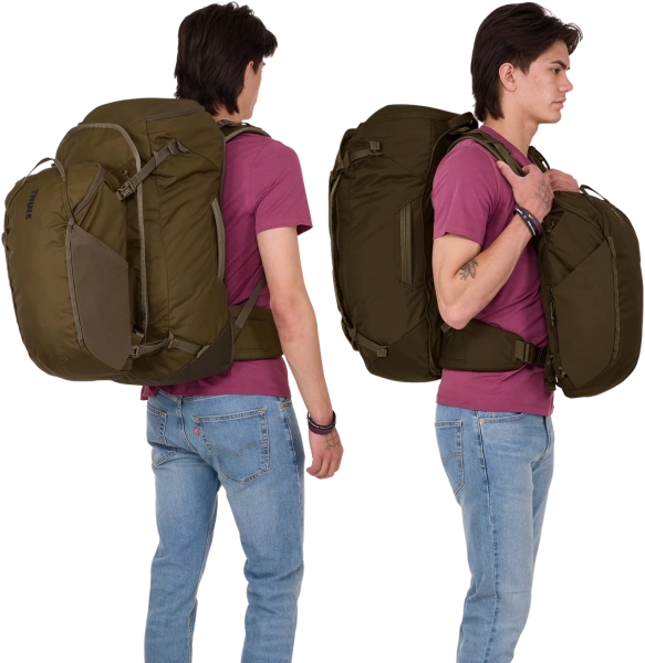 Рюкзаки Туристический рюкзак Thule Landmark Travel Pack 70L - Deep Khaki THULE Туристический рюкзак Thule Landmark Travel Pack 70L - Deep Khaki THULE
